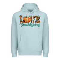 Blue Mist love thanksgiving pumpkin Premium Hoodie - JahusDesignShop