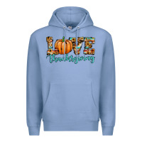 Colony Blue love thanksgiving pumpkin Premium Hoodie - JahusDesignShop