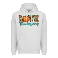 Dove Grey love thanksgiving pumpkin Premium Hoodie - JahusDesignShop