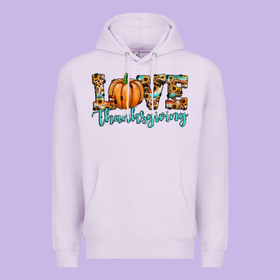 Love Thanksgiving Pumpkin Premium Hoodie Designed By Jahusdesignshop