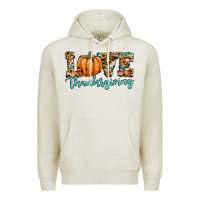 Oatmeal Heather love thanksgiving pumpkin Premium Hoodie - JahusDesignShop