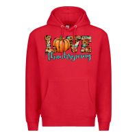 Red love thanksgiving pumpkin Premium Hoodie - JahusDesignShop