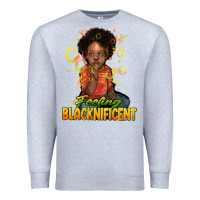 Heather Grey Feeling blacknificent Premium Sweatshirt - HowdyJamesFarm