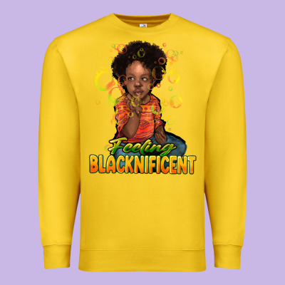 Feeling Blacknificent Premium Sweatshirt Designed By Howdyjamesfarm