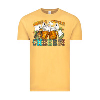 Vintage Mustard western cheers with ghosts Vintage Tee - NancyCooperArtShop
