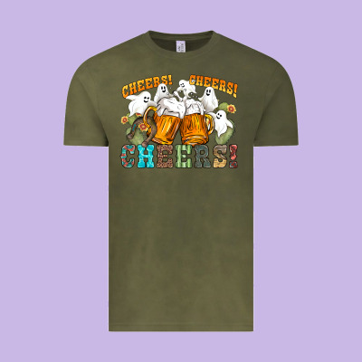 Western Cheers With Ghosts Vintage Tee Designed By Nancycooperartshop