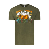 Vintage Olive western cheers with ghosts Vintage Tee - NancyCooperArtShop