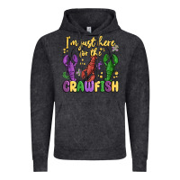 Vintage Black i'm just here for the crawfish Vintage Hoodie - MaliasSmallBusiness
