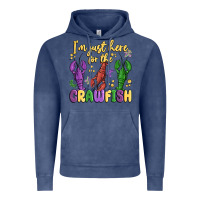 Vintage Denim i'm just here for the crawfish Vintage Hoodie - MaliasSmallBusiness