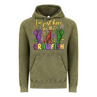 Vintage Olive i'm just here for the crawfish Vintage Hoodie - MaliasSmallBusiness