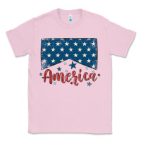 Bubblegum Pink America Classic Tee - MaliasSmallBusiness