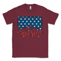Burgundy America Classic Tee - MaliasSmallBusiness