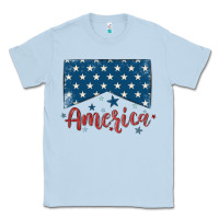 Dusty Blue America Classic Tee - MaliasSmallBusiness