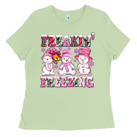 Matcha freaking freezing with Snowmans Ladies Tee - AdoDesignShop