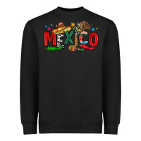 Black colorful mexico collage Heavyweight Sweatshirt - LillyAllenDesigns