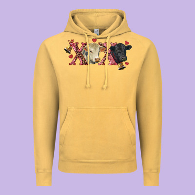 Xoxo Charolais And Black Angus Vintage Hoodie Designed By Ranaportraitstore