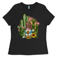 Black cactus gnomes Ladies Tee - JahusDesignShop