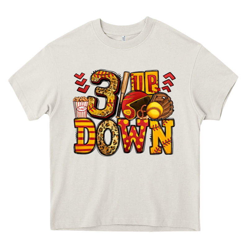 Three Up Three Down Softball Heavy Core Tee by Jasminsmagicworld | Teevron