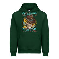 Forest Green Cowboys Don't Die Urban Hoodie - FaDigitalArtStudio