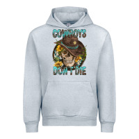 Heather Grey Cowboys Don't Die Urban Hoodie - FaDigitalArtStudio