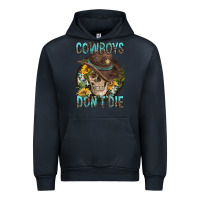 Navy Cowboys Don't Die Urban Hoodie - FaDigitalArtStudio