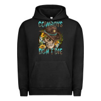 Pigment Black Cowboys Don't Die Urban Hoodie - FaDigitalArtStudio