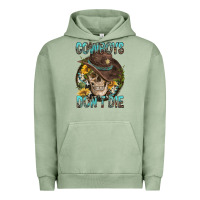 Pigment Oil Green Cowboys Don't Die Urban Hoodie - FaDigitalArtStudio