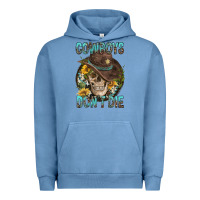 Pigment Pebble Blue Cowboys Don't Die Urban Hoodie - FaDigitalArtStudio