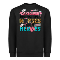 Black caregiver because nurses need heroes Heavyweight Sweatshirt - LillyAllenDesigns
