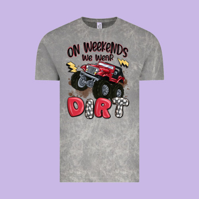 On Weekends We Wear Dirt Vintage Tee Designed By Maliassmallbusiness