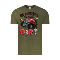 Vintage Olive on weekends we wear dirt Vintage Tee - MaliasSmallBusiness