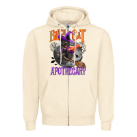 Sandshell Black cat apothecary Zipper Hoodie - NancyCooperArtShop