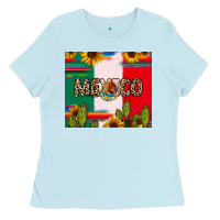 Baby Blue Mexico Ladies Tee - RanaPortraitStore