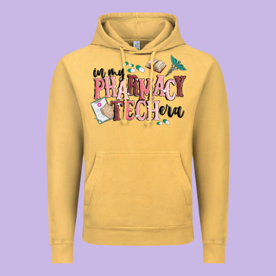 In My Pharmacy Tech Era Vintage Hoodie Designed By Maliassmallbusiness
