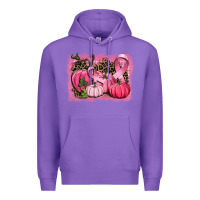 Purple cancer pumpkins Premium Hoodie - CowGirlArtShop