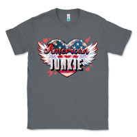 Charcoal Heather American junkie Classic Tee - NancyCooperArtShop