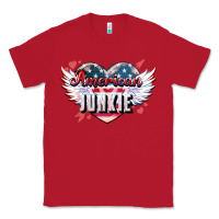 Red American junkie Classic Tee - NancyCooperArtShop