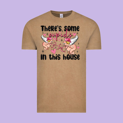 There's Some Cupid's In This House Vintage Tee Designed By Maliassmallbusiness