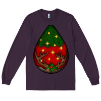 Plum Christmas  teardrop Long Sleeve Tee - BundleAndBundleShop
