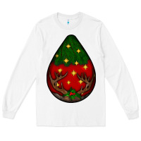 White Christmas  teardrop Long Sleeve Tee - BundleAndBundleShop
