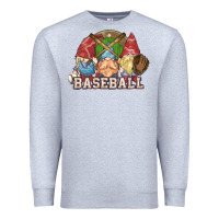 Heather Grey Baseball gnomies Premium Sweatshirt - HowdyJamesFarm
