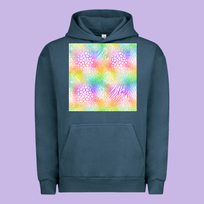 Neon Safari Seamless Pattern Urban Hoodie Designed By Bundleandbundleshop