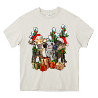 Cream western christmas cows and cactuses Heavy Core Tee - AdoDesignShop