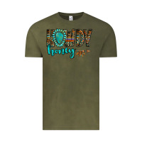Vintage Olive western howdy honey arrow gemstone Vintage Tee - NancyCooperArtShop
