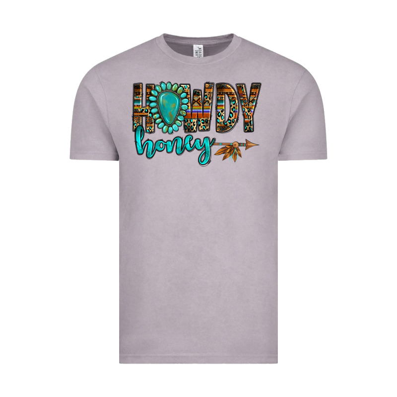 Western Howdy Honey Arrow Gemstone Vintage Tee by NancyCooperArtShop | Teevron