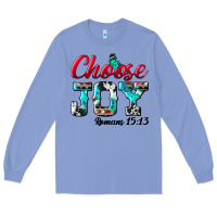 Colony Blue Choose Joy Long Sleeve Tee - BundleAndBundleShop