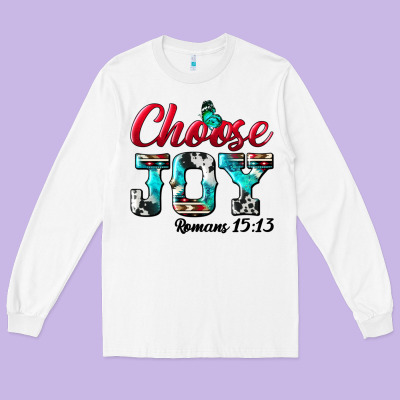 Choose Joy Long Sleeve Tee Designed By Bundleandbundleshop