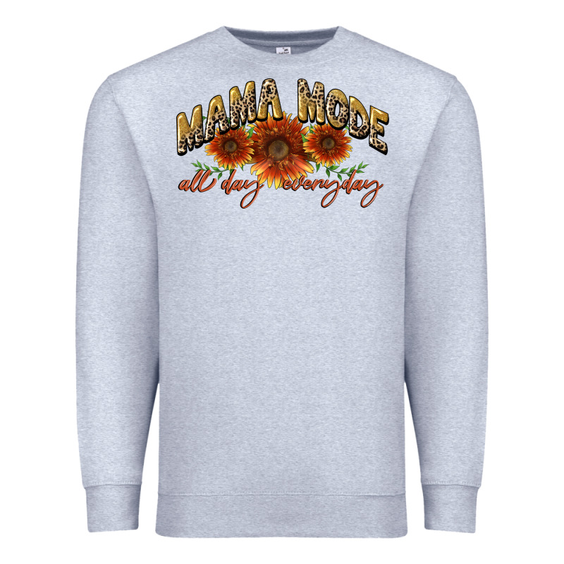 Mama Mode All Day Everyday Mother's Day Premium Sweatshirt by CowGirlArtShop | Teevron