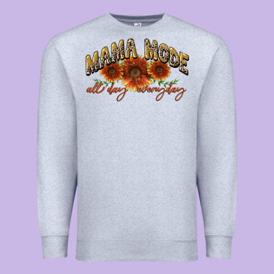 Mama Mode All Day Everyday Mother's Day Premium Sweatshirt Designed By Cowgirlartshop