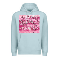 Blue Mist ribbon  breast cancer Premium Hoodie - CowGirlArtShop